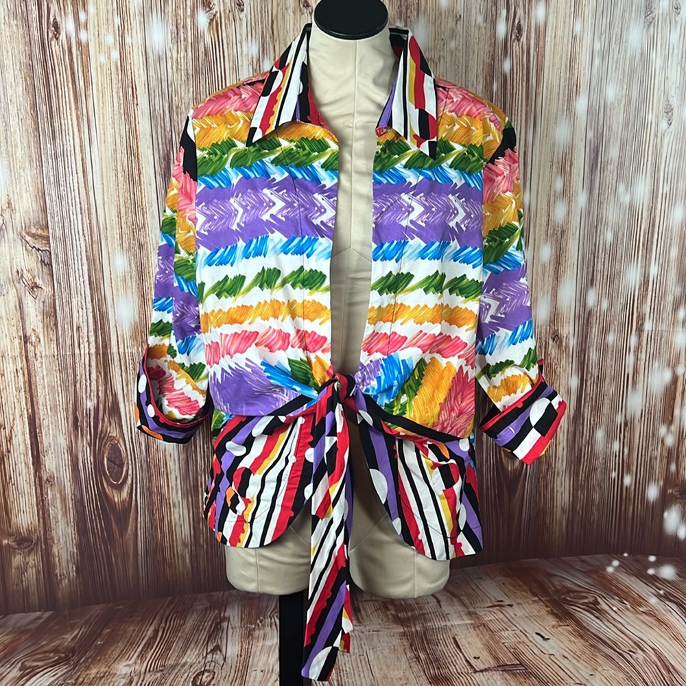 Mischca Bright Colored 3/4 Cuffed Sleeve Light Jacket Shrug 1X